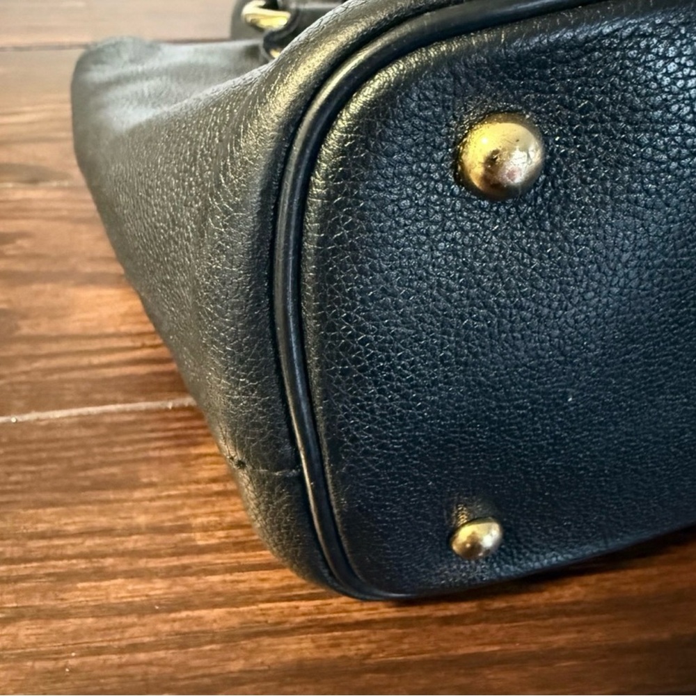 MCM Black Leather Munchen studded satchel - Picture 11 of 15